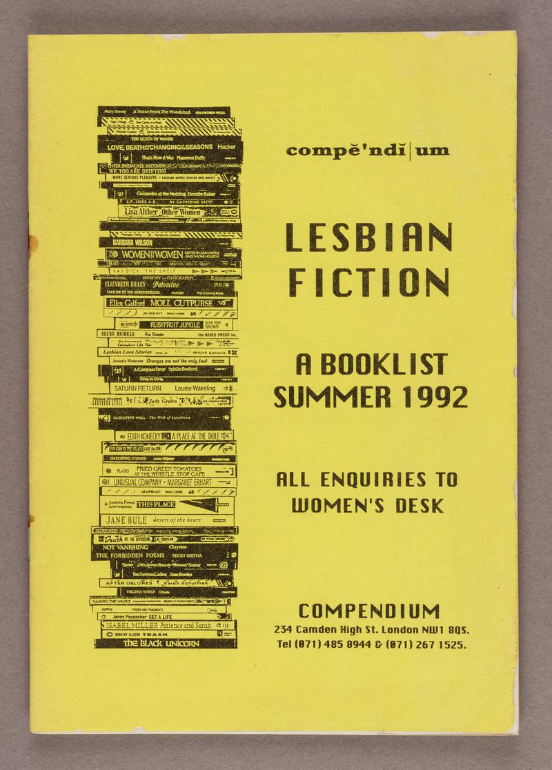 Compendium Lesbian Fiction List&#039;, Summer 1992