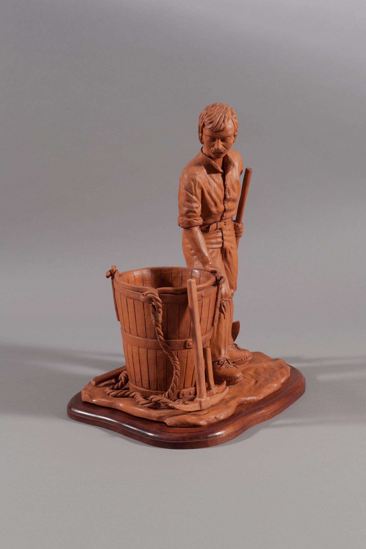 Sculpture of a copper miner