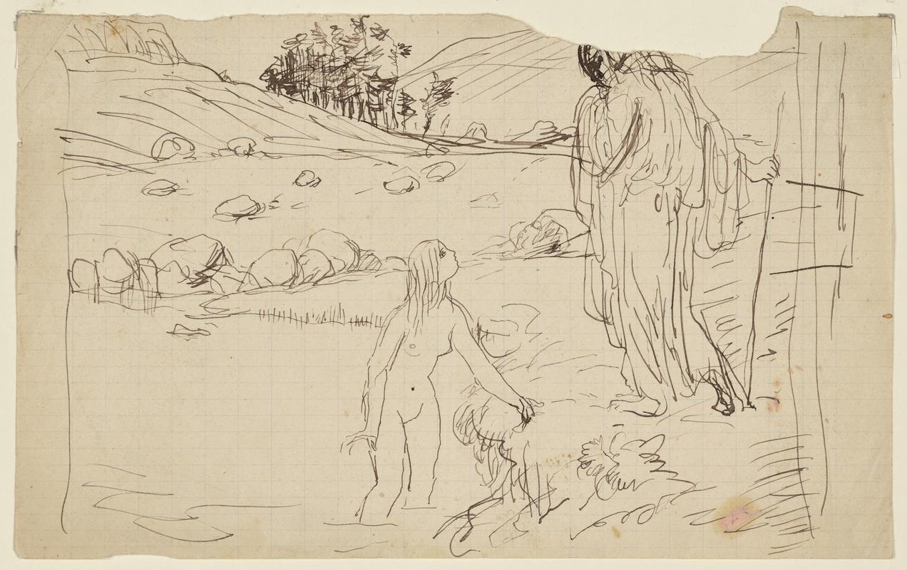 Girl in a Lake with a Clothed Figure