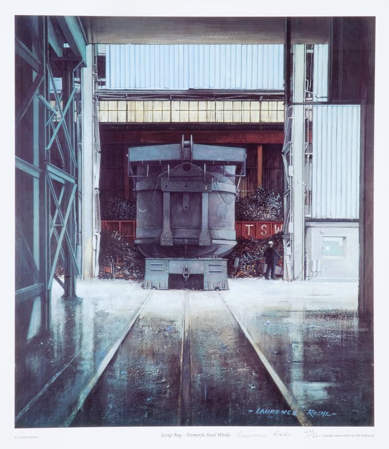 Print : Tremorfa Steelworks - Scrap bay (Roche)