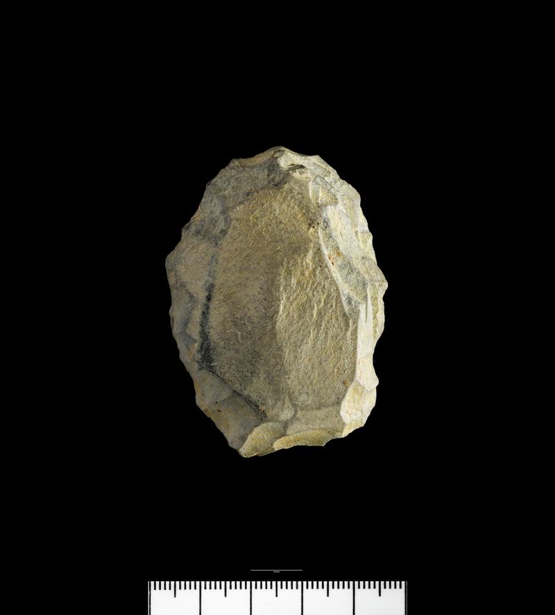 Lower Palaeolithic stone scraper . Pontnewydd Cave