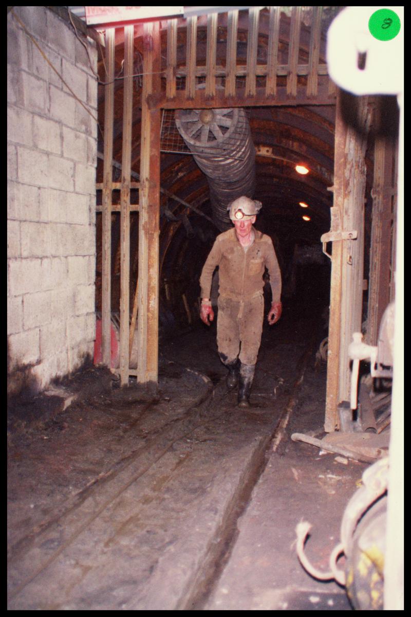Karee Williams in the main drift at Blaencuffin Colliery, 2000