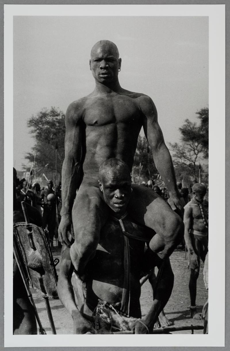 Kordofan, Southern Sudan 1949. The Victor of a Korongo Nuba Wrestling Match