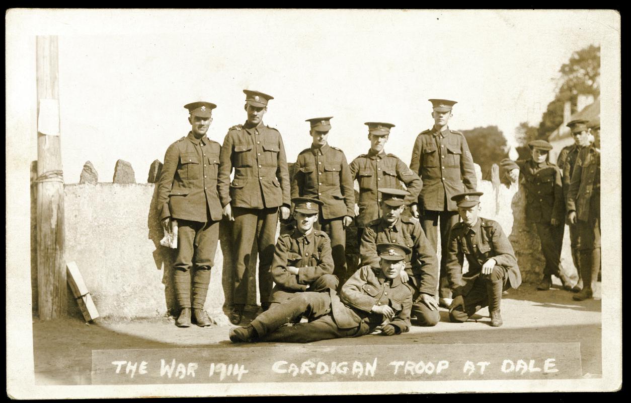 The War 1914 Cardigan Troop at Dale