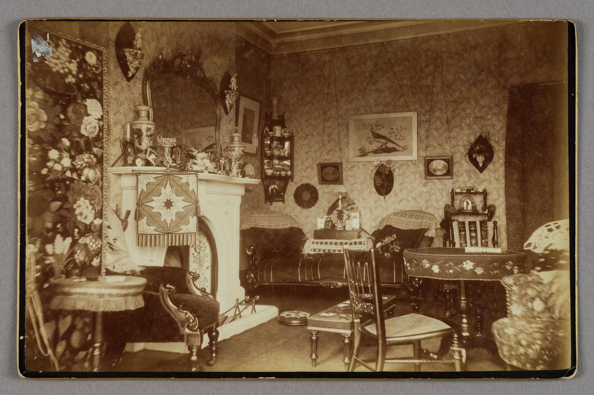 Photograph of domestic interior, possibly from Kate Williams Evans&#039; family home, Bod Gwilym, Llansanffraid, Montgomeryshire