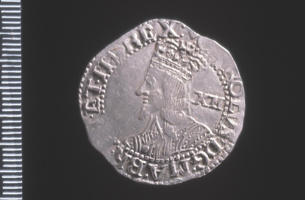 Charles I, W/SA shilling (obv.)