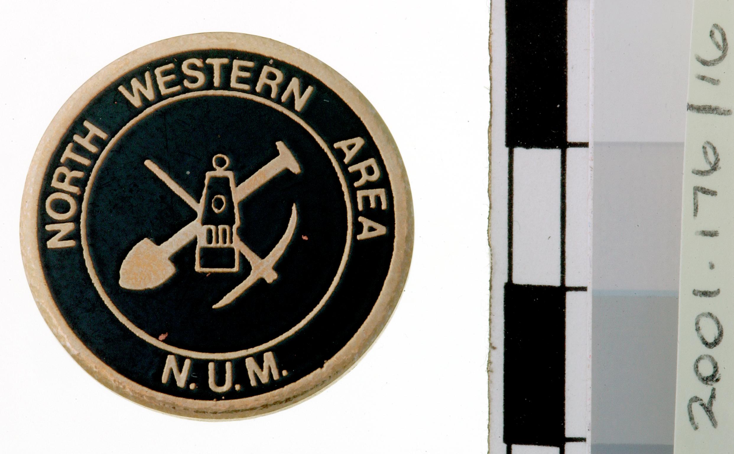 N.U.M. North Western Area, badge