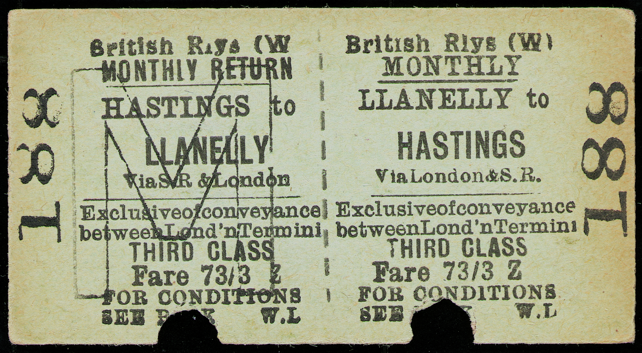 British Railways ticket