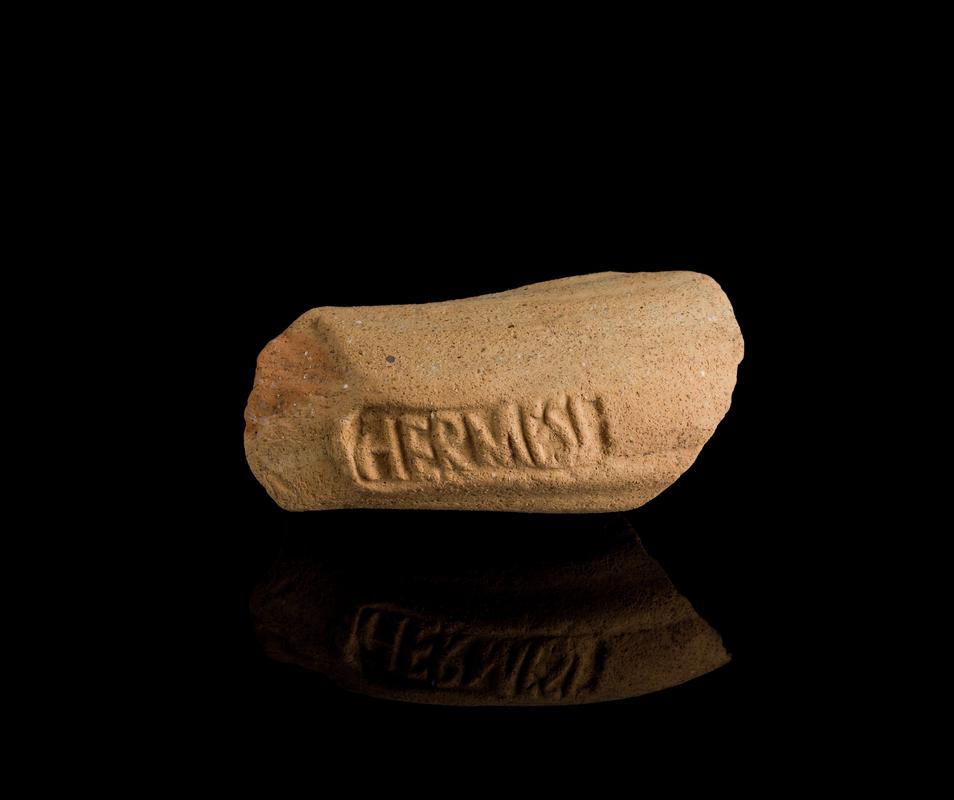 Roman pottery amphora handle