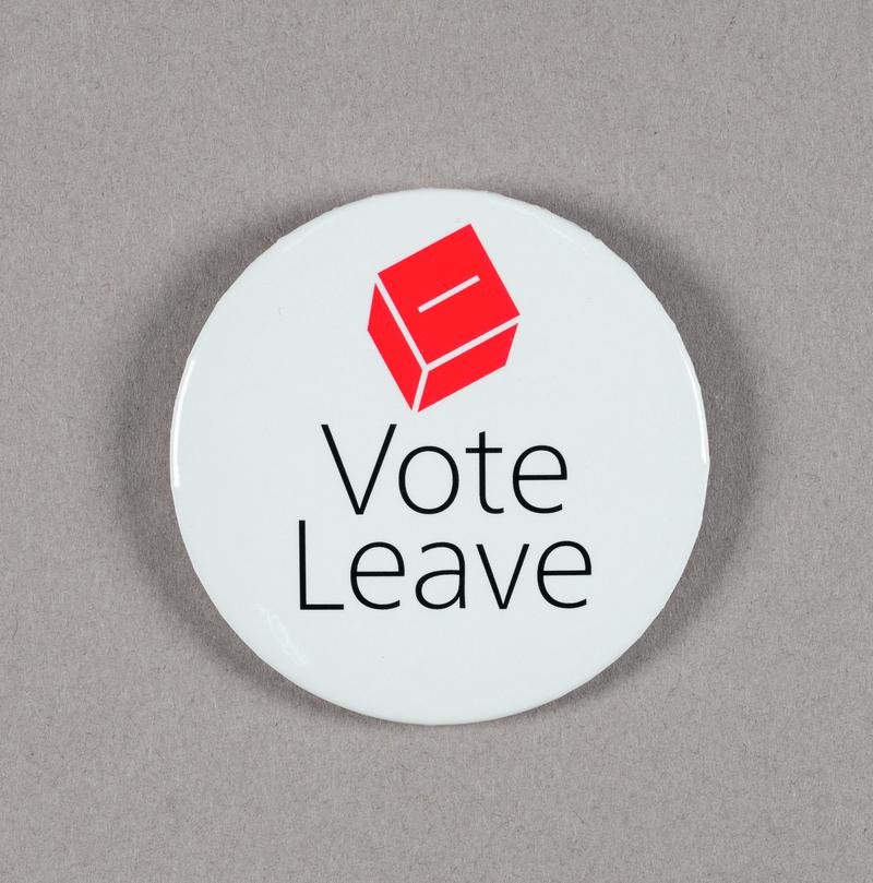 Vote Leave badge produced in the lead up to the United Kingdom European Union membership referendum on the 23 June 2016.