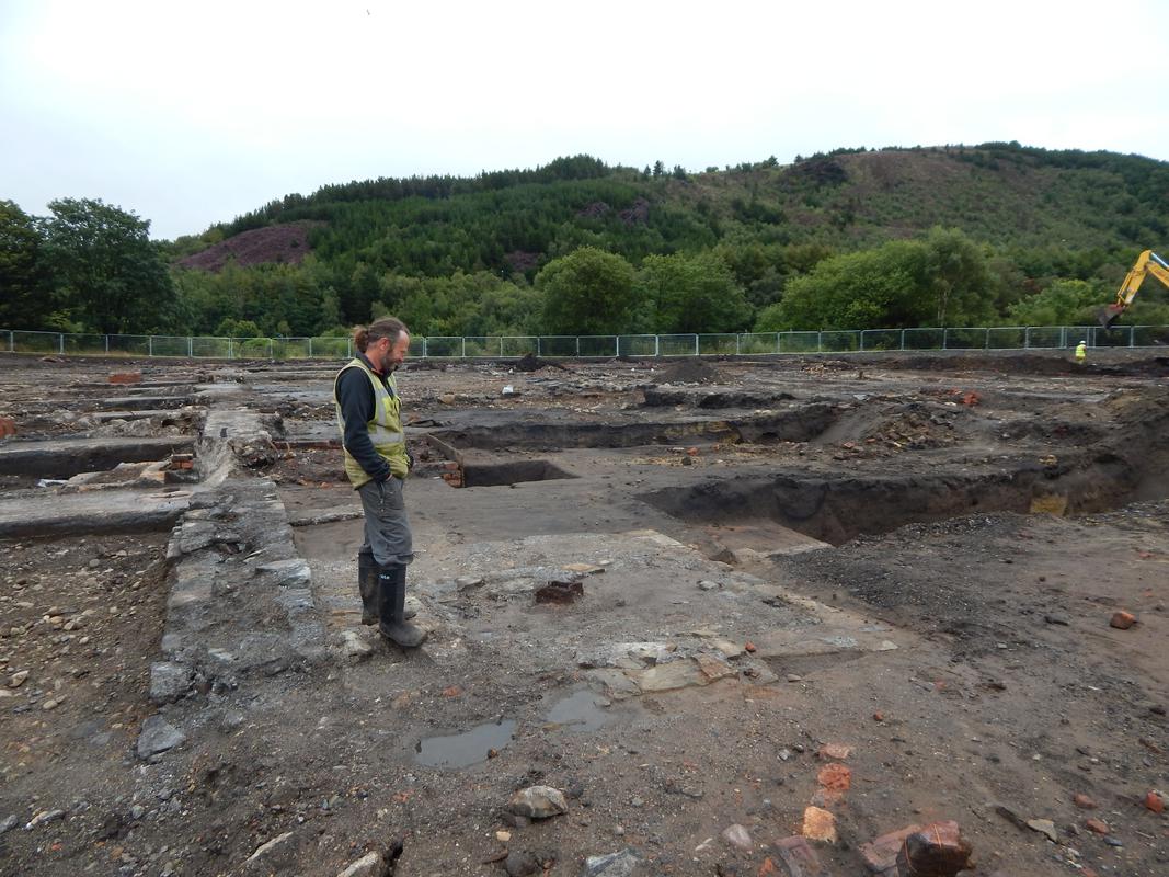 Archaeological excavation at Hafod iron foundry, Swansea