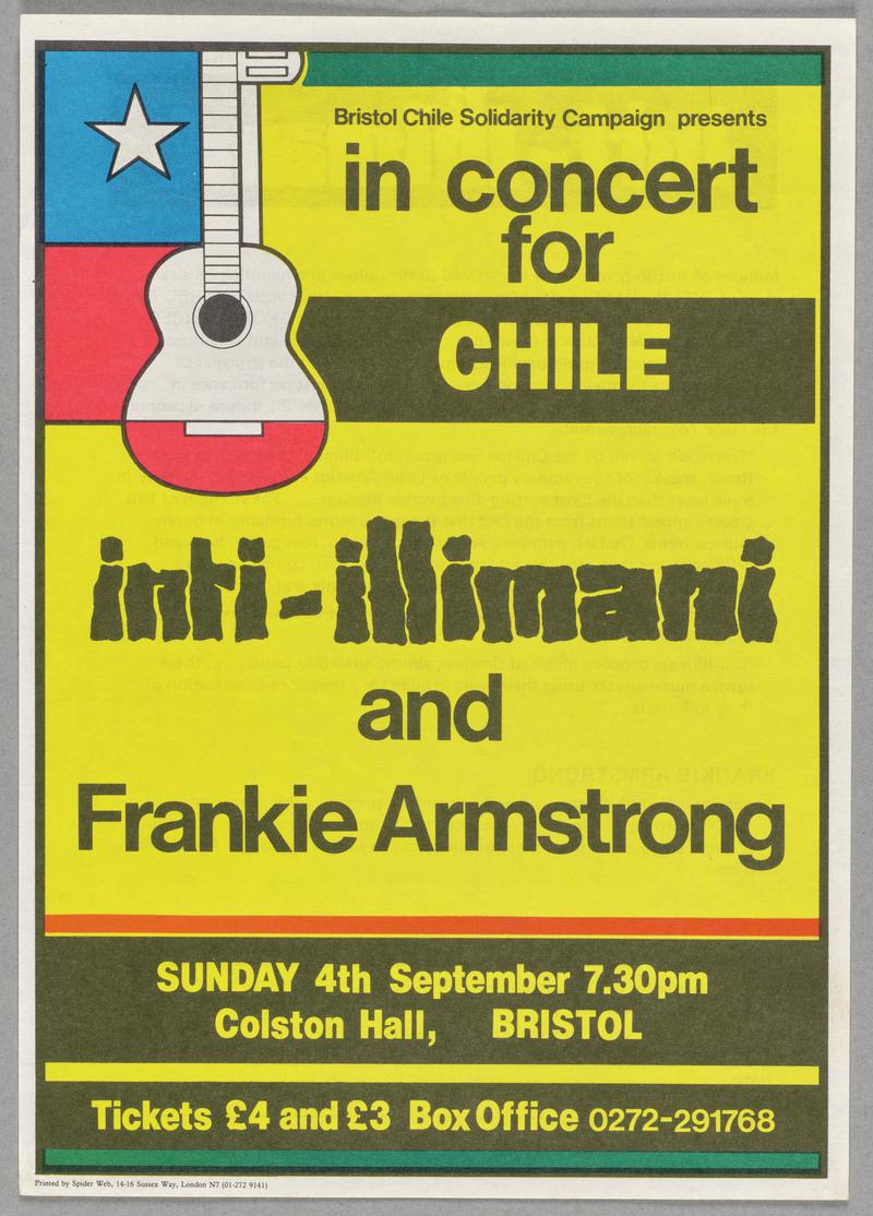 Flyer advertising a &#039;Concert for Chile&#039;