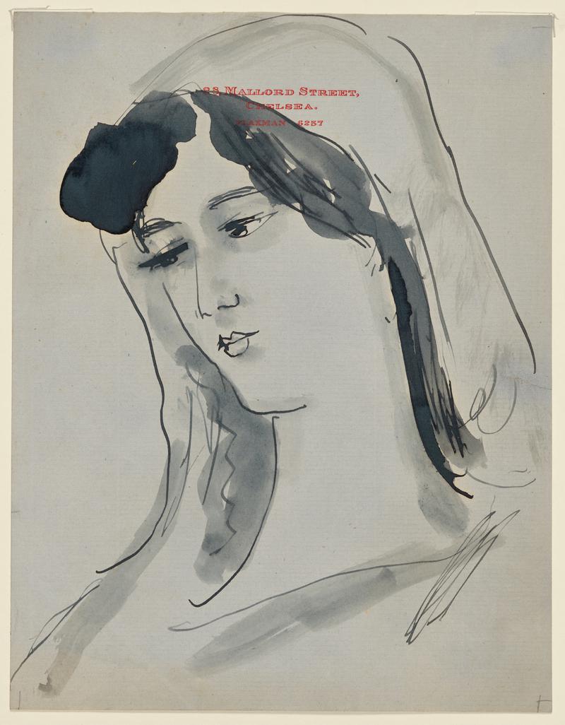 Head of a Woman Looking Down