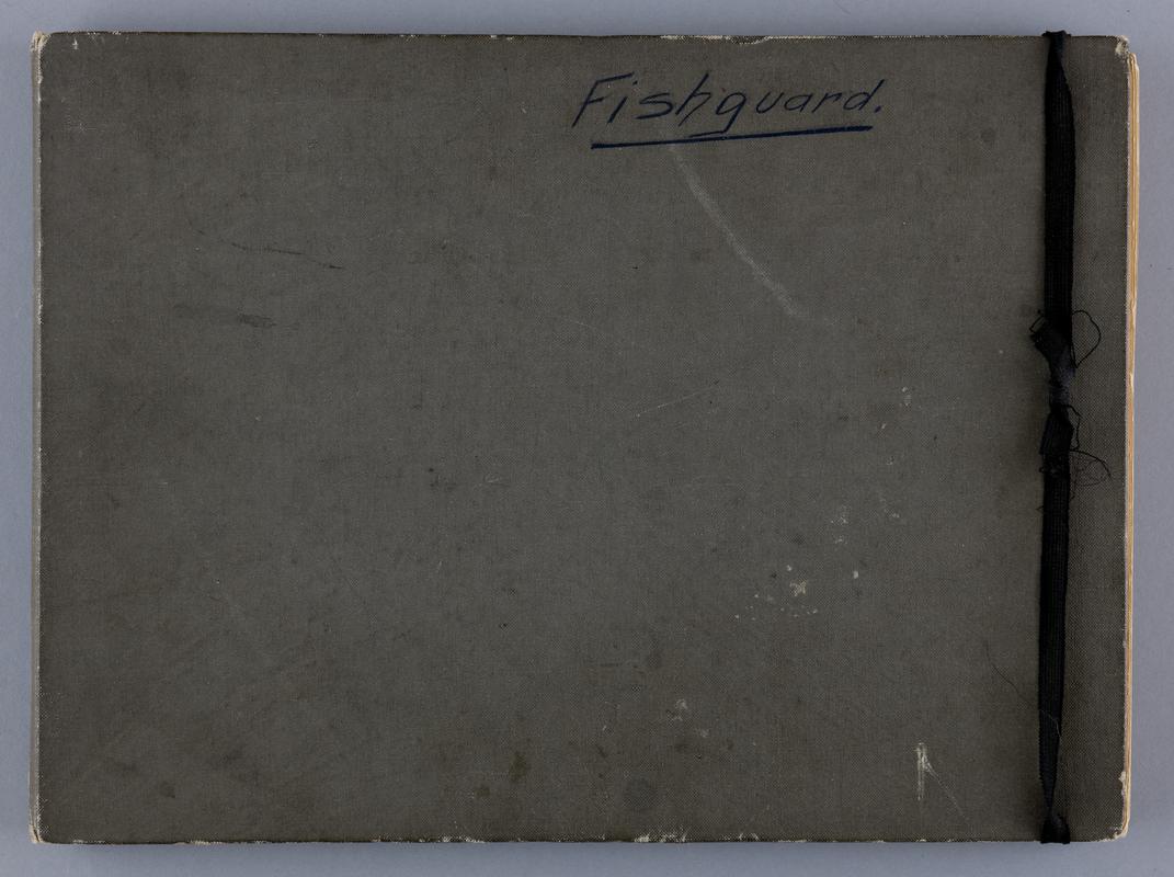 Cunard line ships at Fishguard 1908-9 photo album - front cover