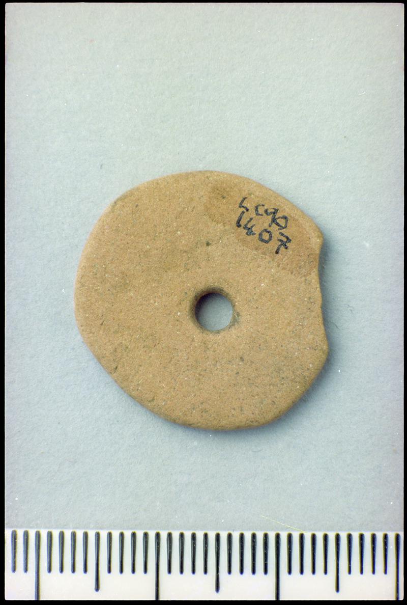 Llangorse pottery spindle whorl