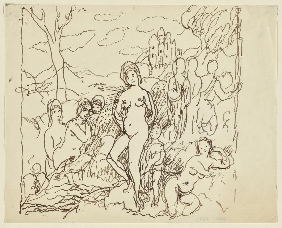 Figures in a Landscape with a Central Female Nude