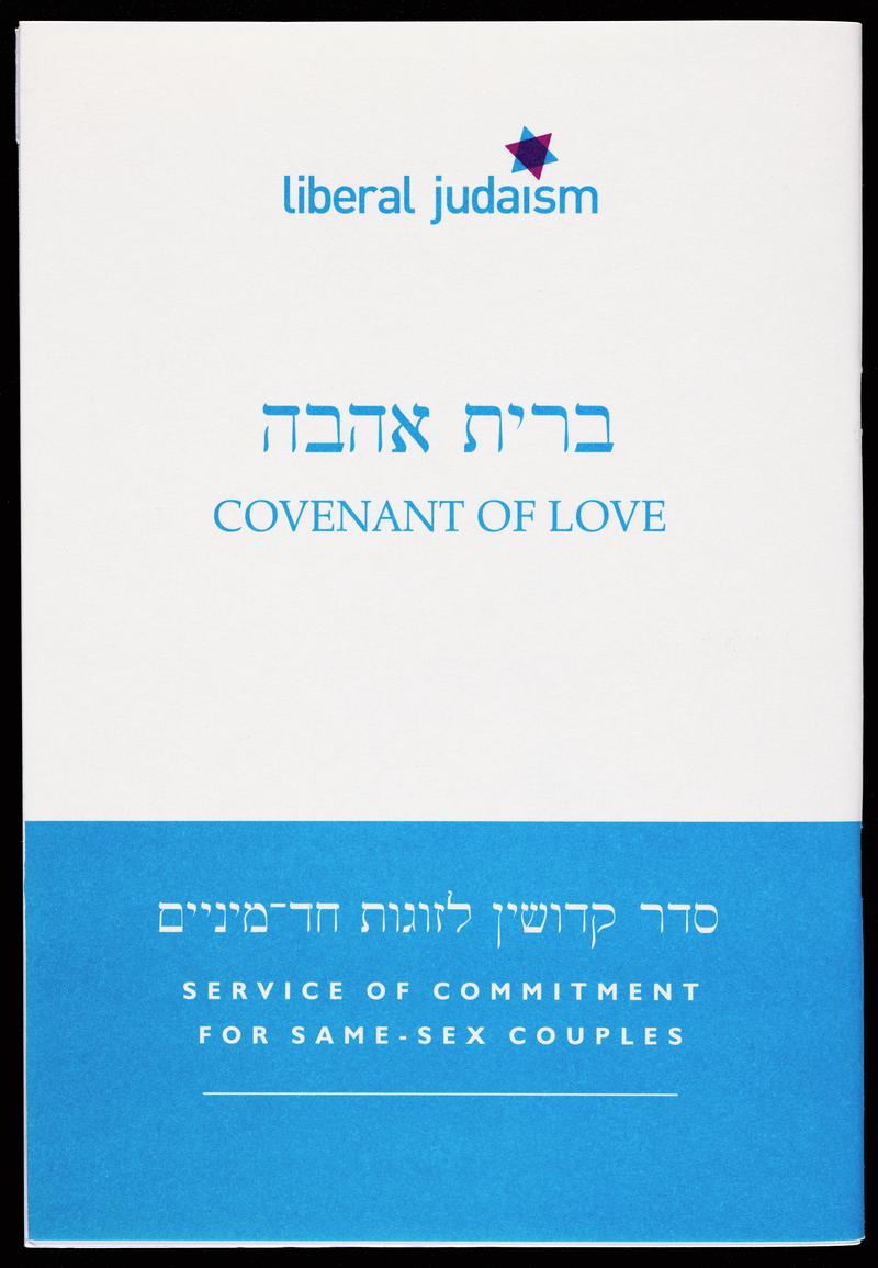 Booklet &#039;Covenant of Love. Service of Commitment for Same-Sex Couples&#039;.