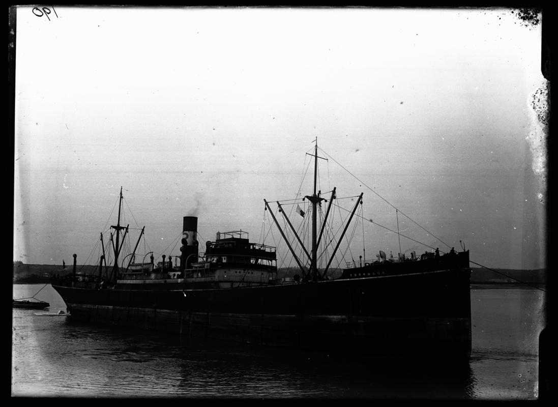 Starboard broadside view of S.S. YORKMOOR, c.1936.