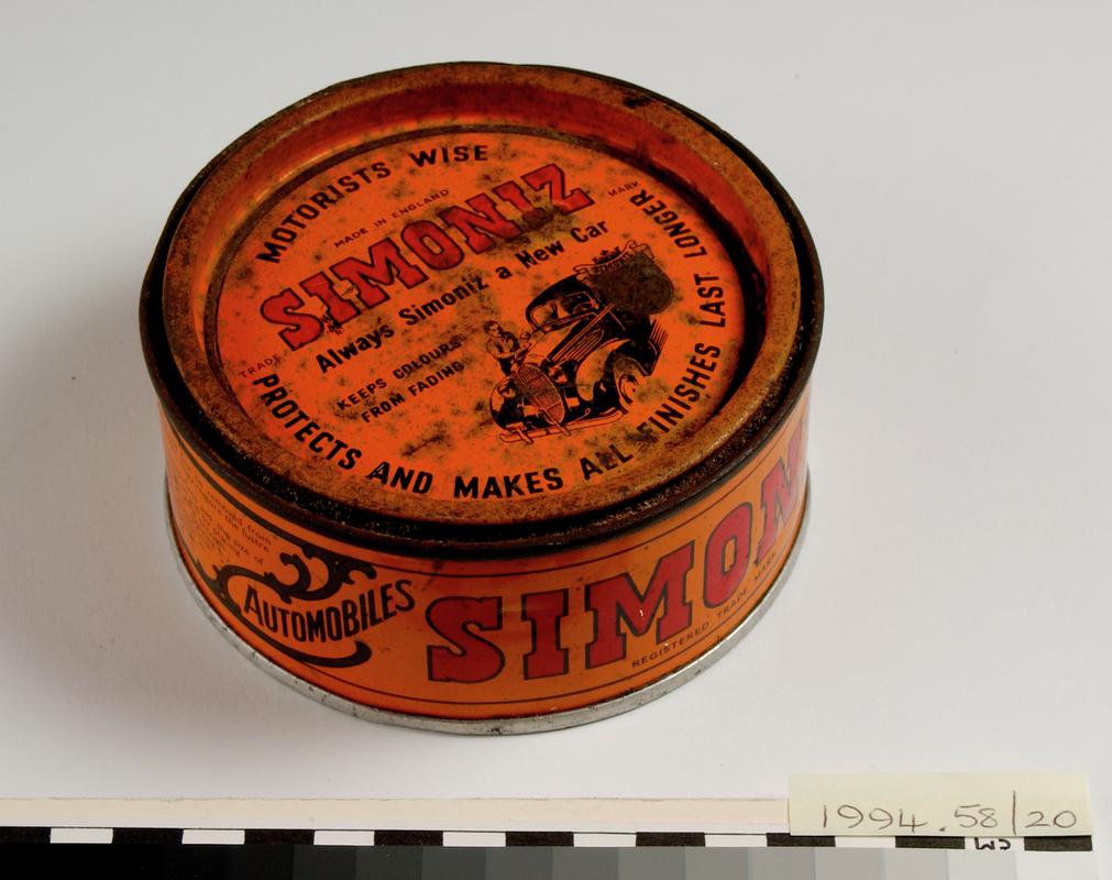 Simoniz, tin container