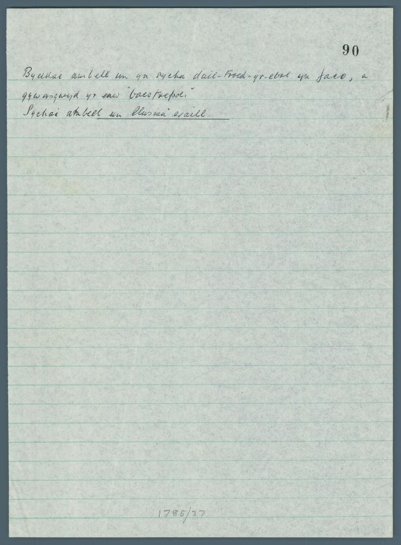 Questionnaire response, 1971