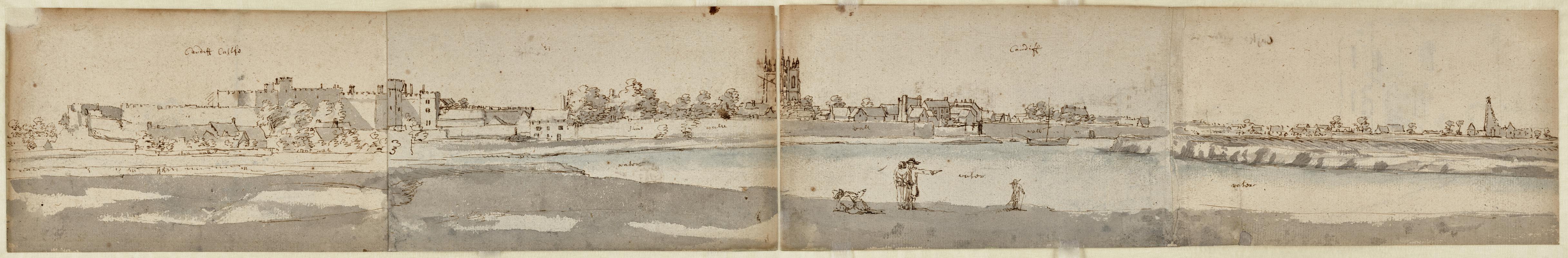 Cardiff in 1678 [digital composite of fold out pages as one image]