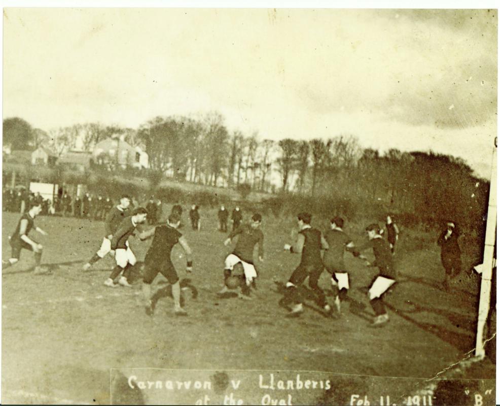 Football match - Caernarvon v Llanberis