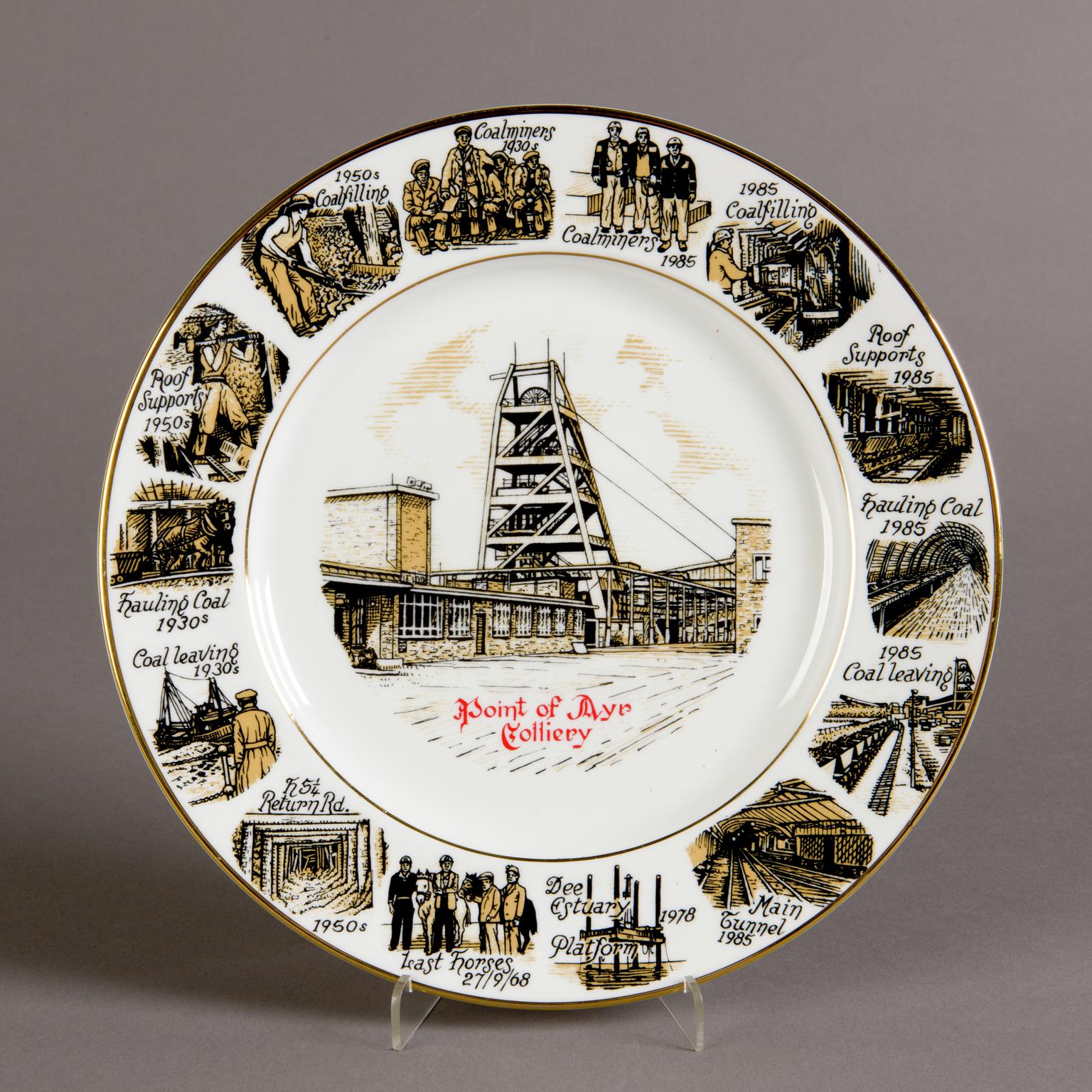 Point of Ayr Colliery, commemorative plate