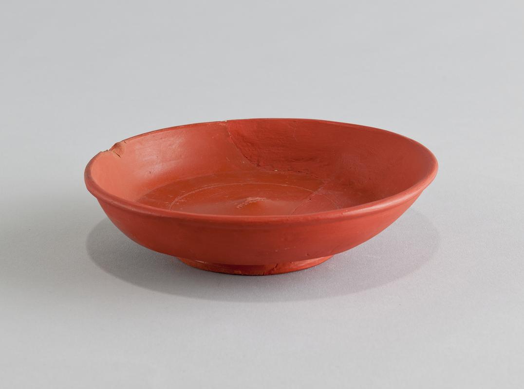 Roman samian plate, stamped
