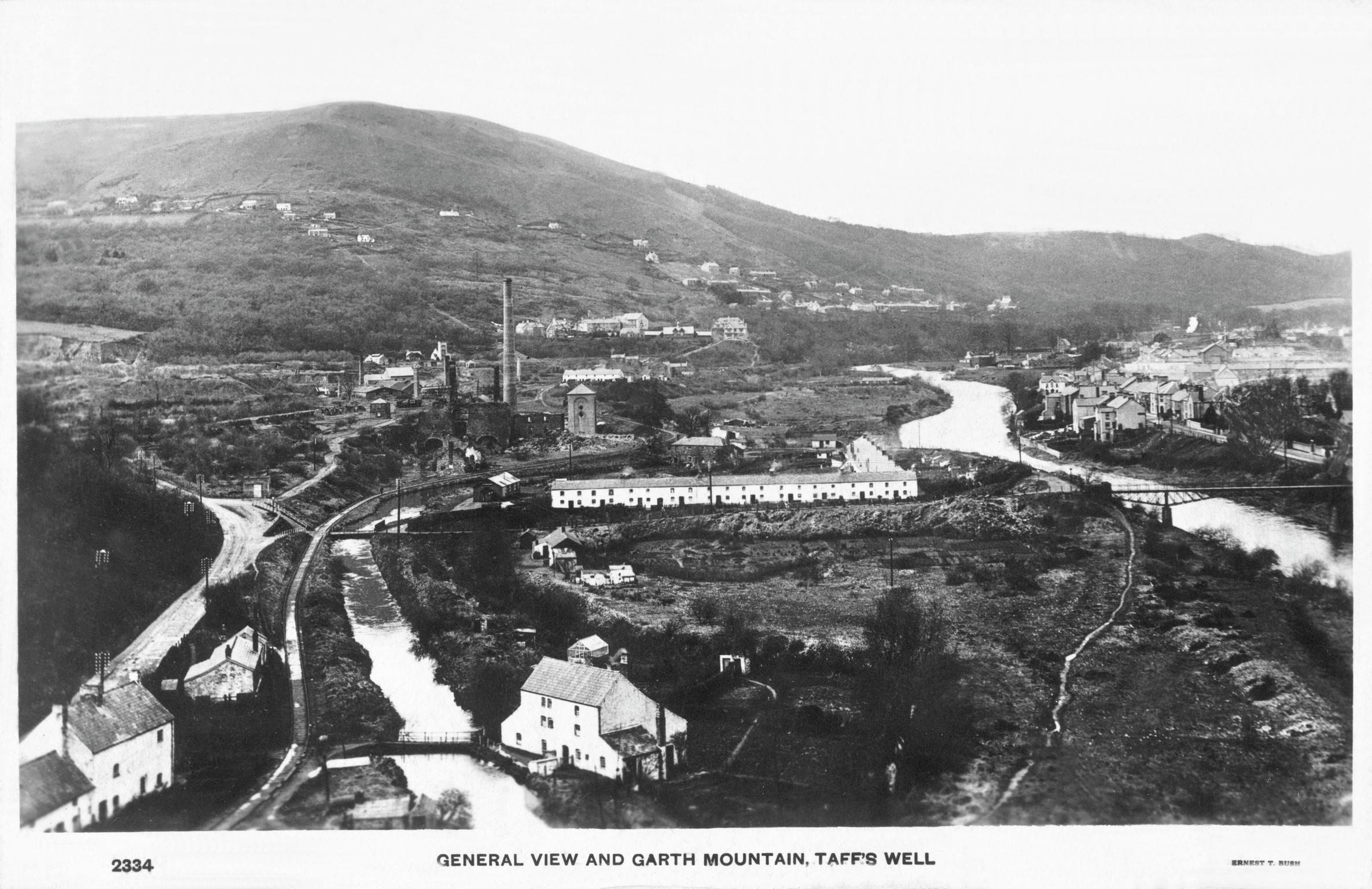General View and Garth Mountain, Taff's Well (postcard)