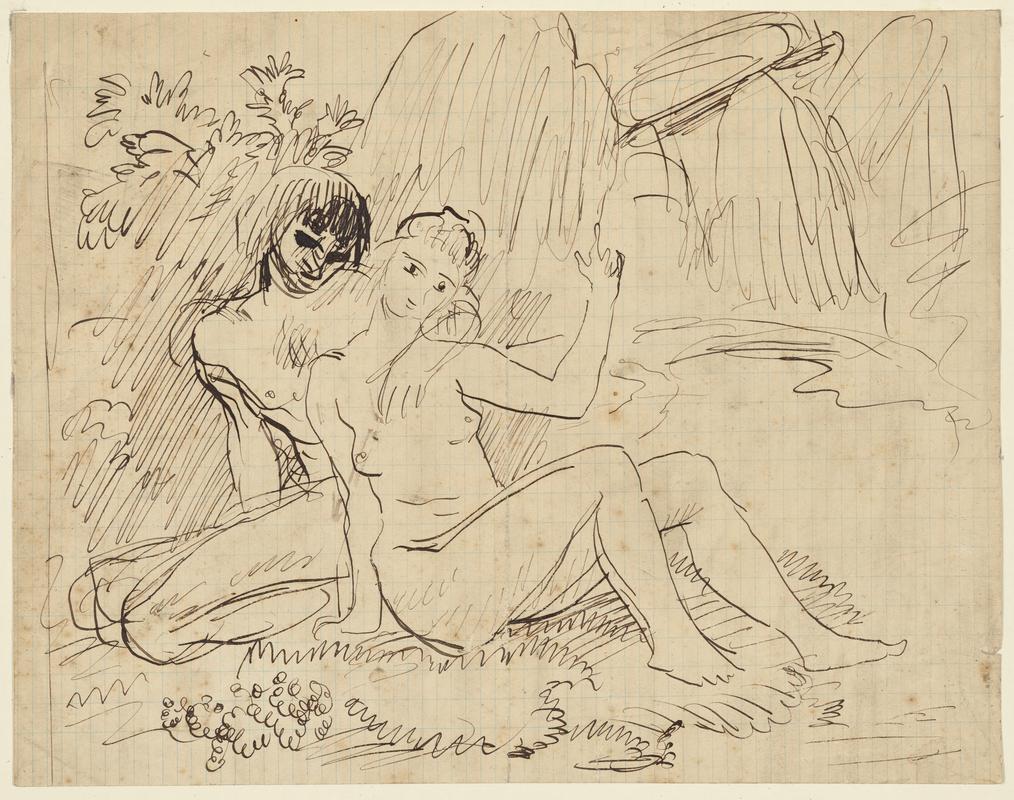 Seated Nude Woman and Man