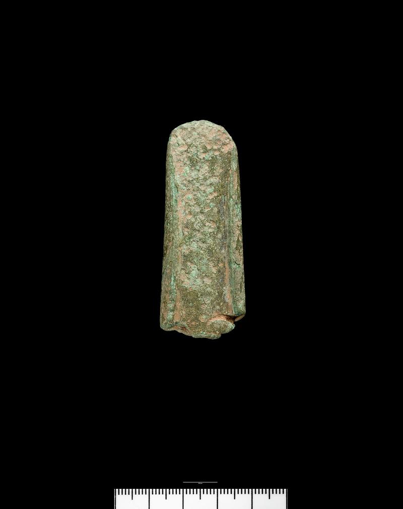 Long-flanged axe butt fragment, part of Early Bronze Age bronze tool and weapon hoard (3 artefacts)