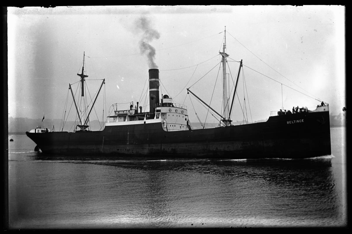Starboard Broadside view of S.S. BELTINGE, c.1936.