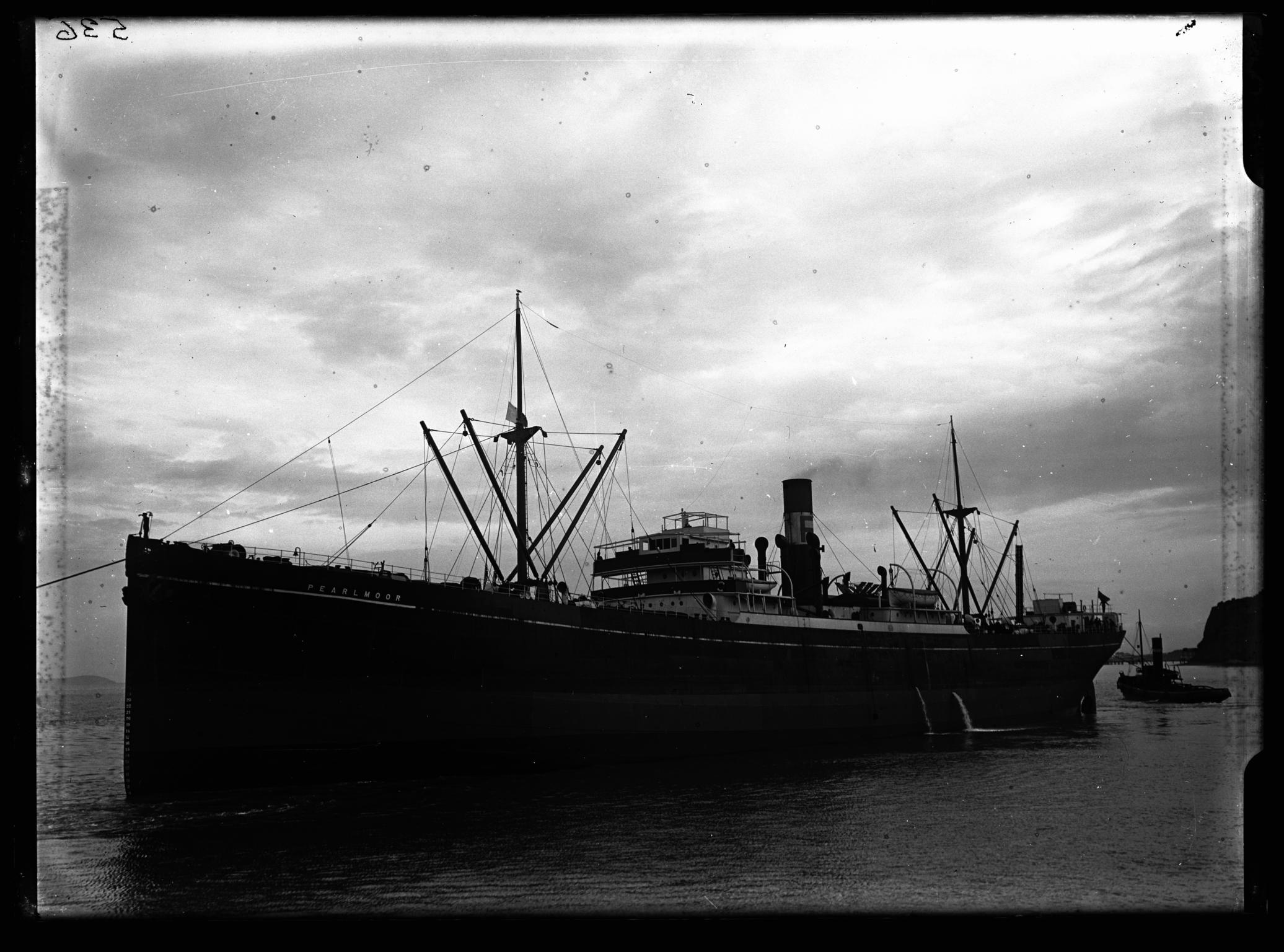 S.S. PEARLMOOR, glass negative
