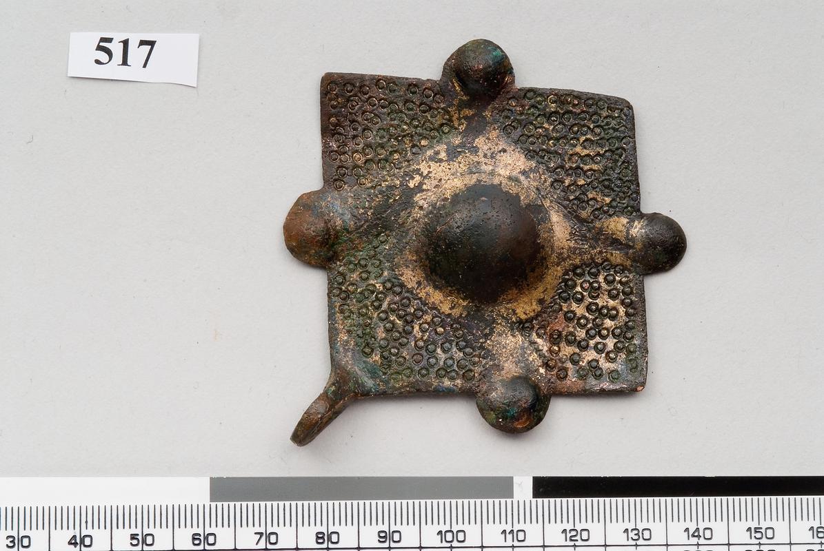 copper alloy horse harness pendant