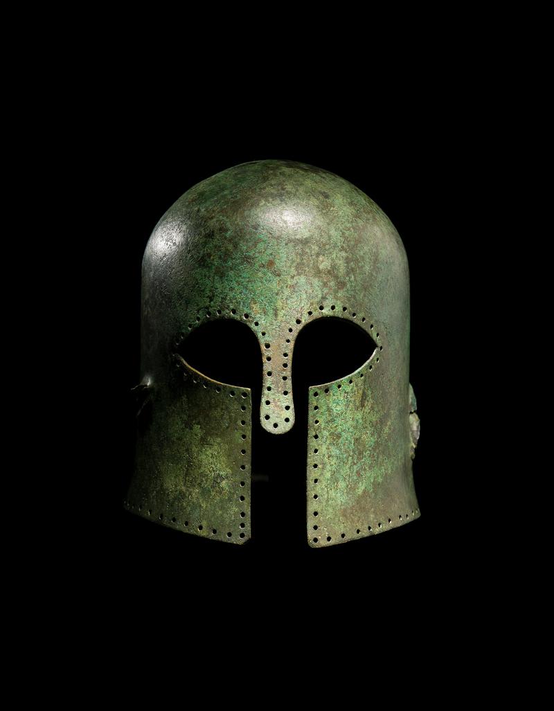 Large Corinthian Helmet with thin nose guard 750-650 BC