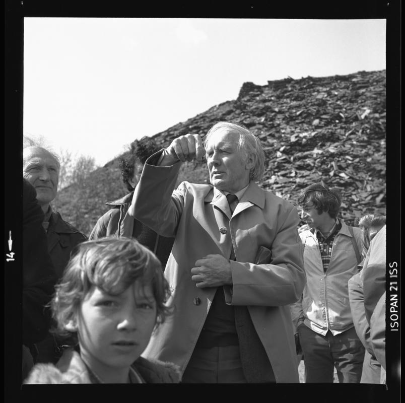 A group of people. Photograph taken during a &#039;nature trail&#039; around Dinorwig Quarry, April 1976.



2014.35/193-196 appear on the same strip negative.