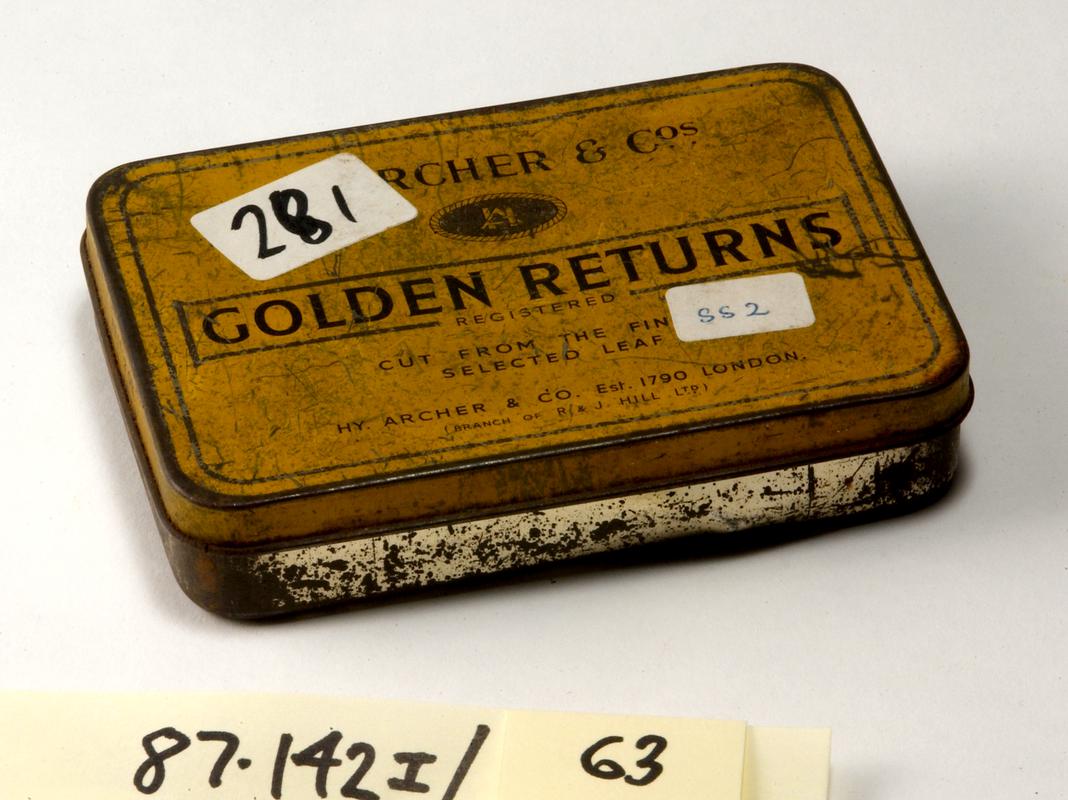 Golden Returns tobacco tin