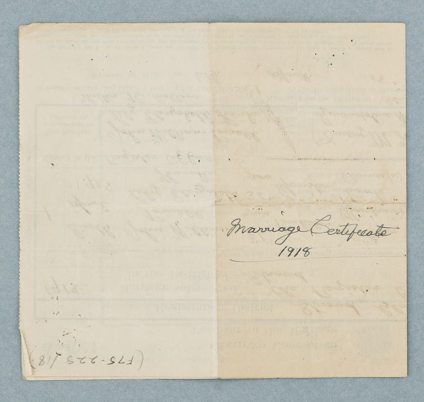 Marriage certificate