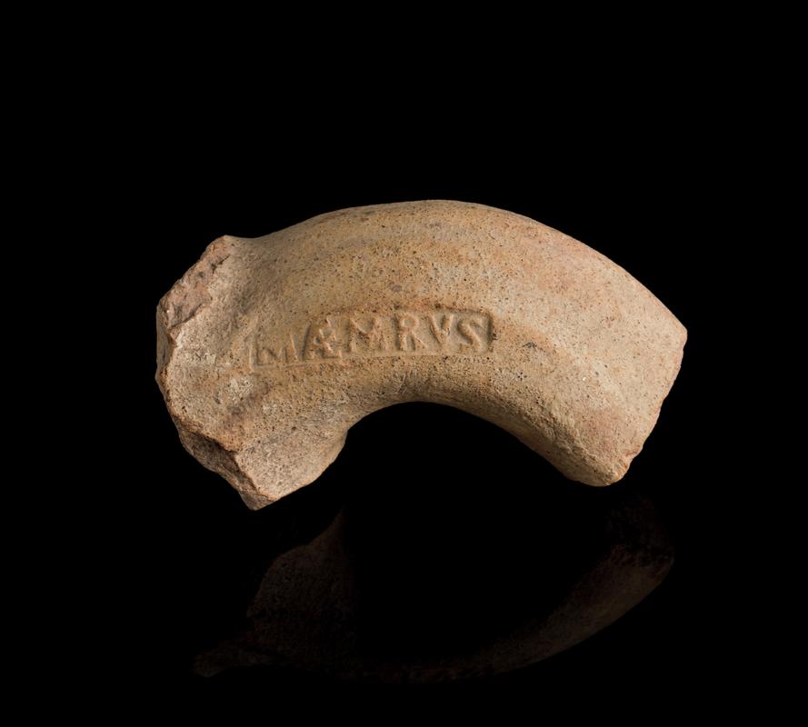 Roman pottery amphora handle