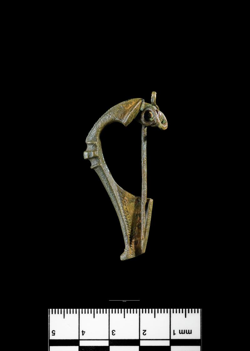 Roman copper alloy Trumpet brooch