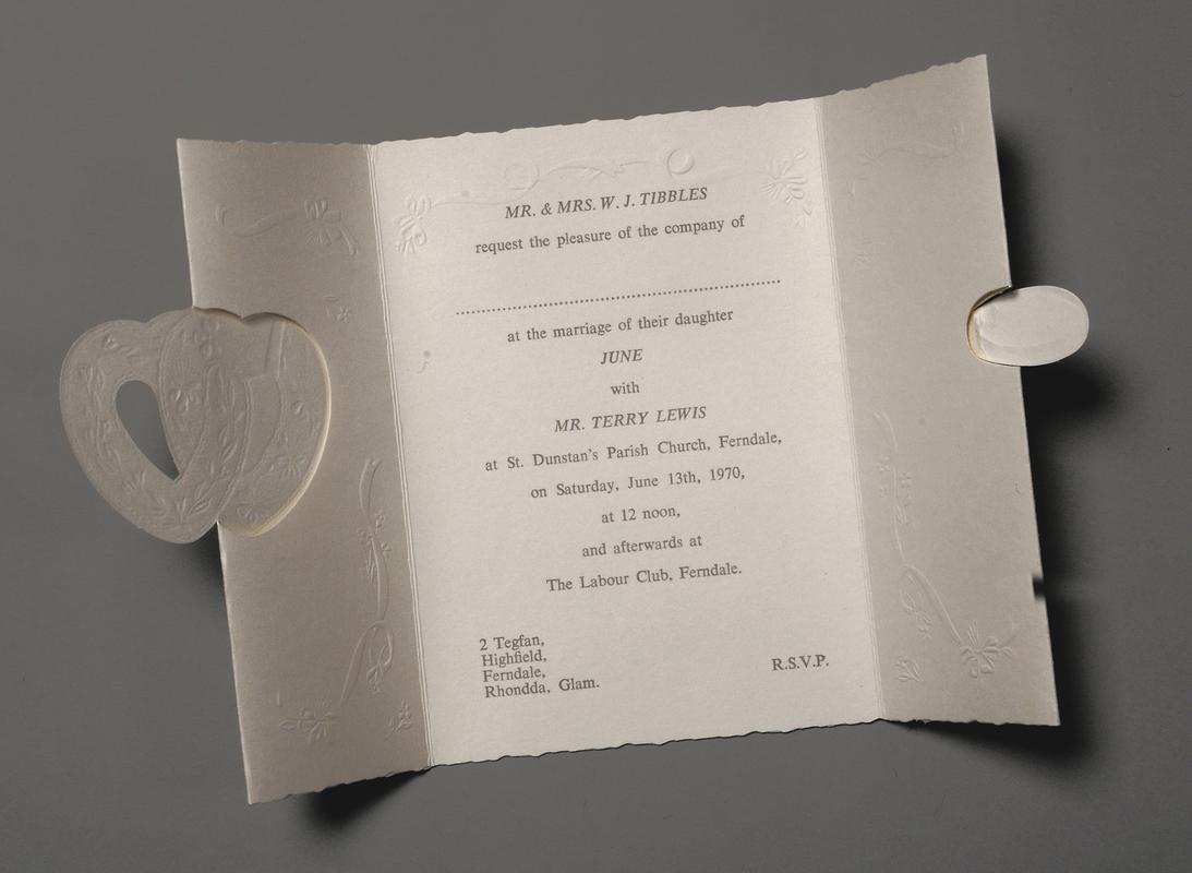 Wedding invitation card