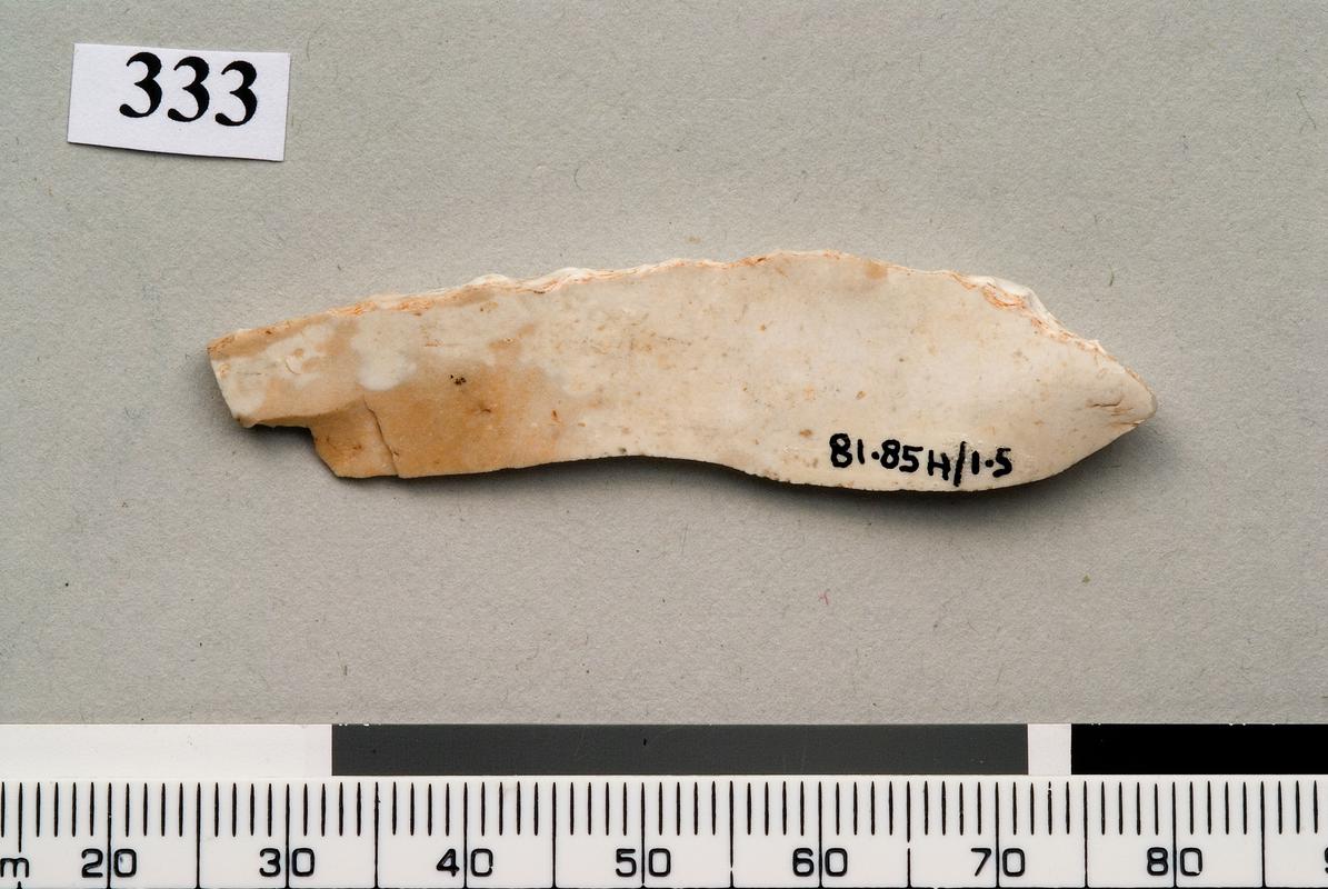 Upper Palaeolithic flint backed blade
