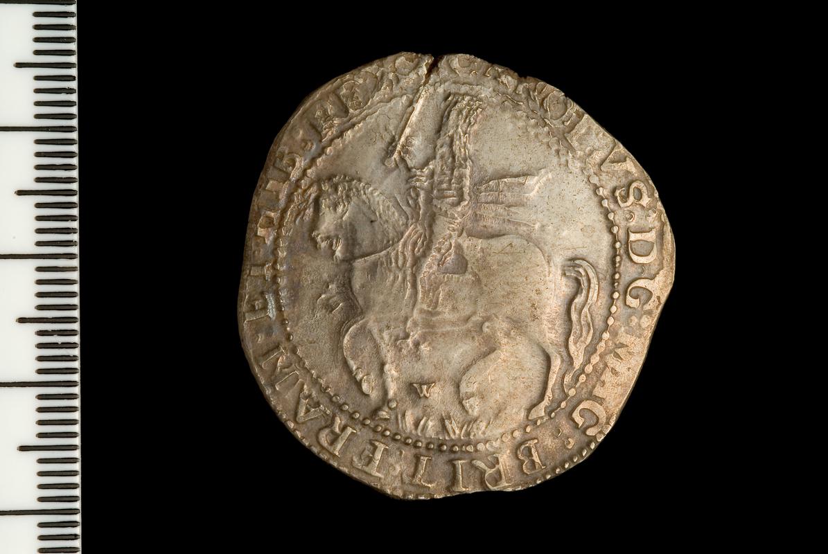 Charles I , Half crown, Worcester