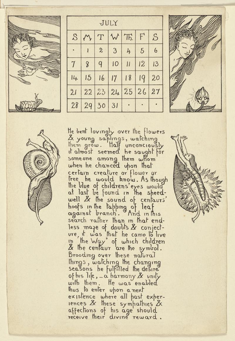 Calendar for July 1918