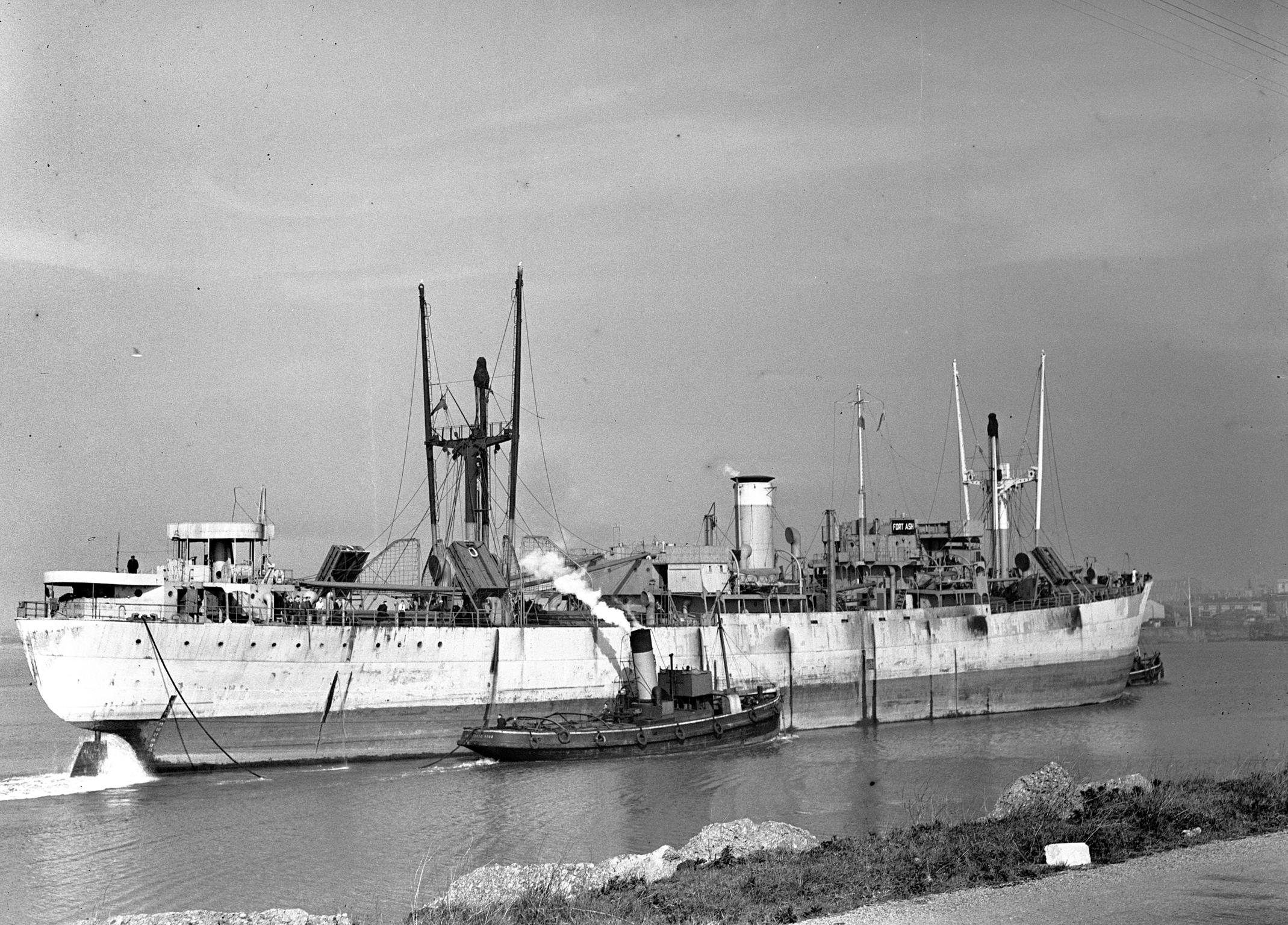 S.S. FORT ASH, glass negative