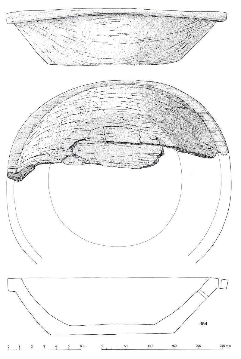 Wooden bowl from Breiddin hillfort Fig. 68.354