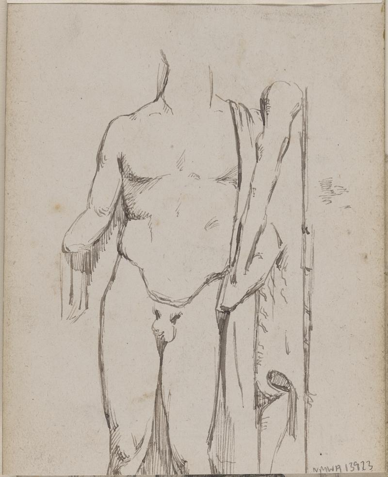 Study of male figure at easel