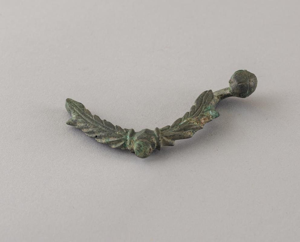 Roman copper alloy bowl handle