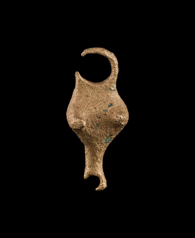 Roman copper alloy ox head escutcheon