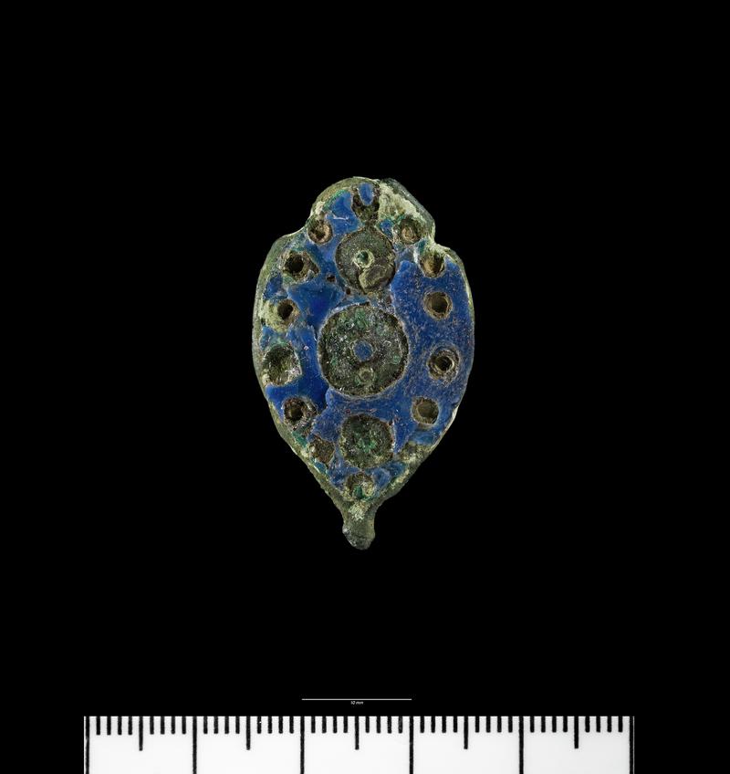 Roman enamelled seal box lid from Gelligaer